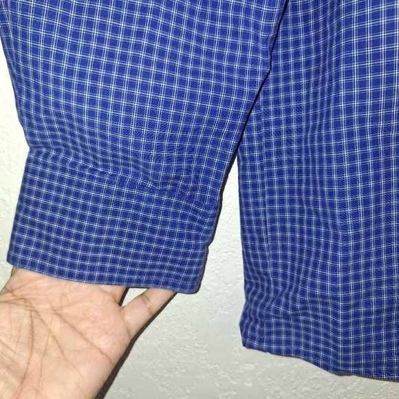 Ariat Pro Series Shirt Mens M Blue Plaid Button Up Rancher Western Rodeo - Picture 5 of 8